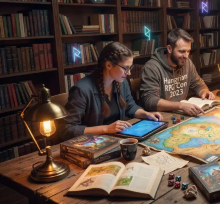 Fantasy-styled team of strategists gathered around glowing stat panels and maps, representing the Stat Sculpt crew